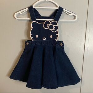 Hello Kitty by Sanrio Dress in Girls Navy Dark Wash Denim Size 4